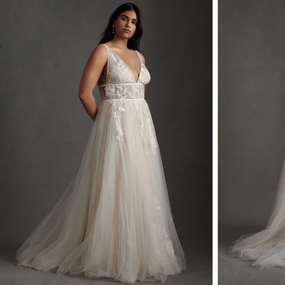 Willowby by Watters Hearst A-Line Tulle Wedding Gown - Picture 5 of 8